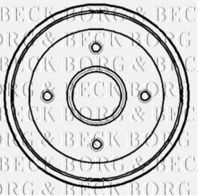 BORG & BECK bbr7080 -  Тормозной барабан